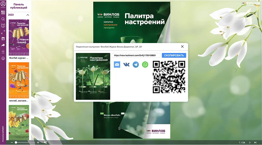 Инструменты распространения флипбука